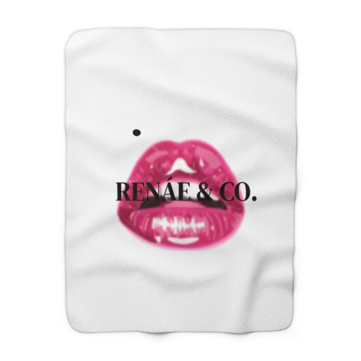 Cozy Sherpa Fleece Blanket with Chic Lip Design, Perfect for Home Decor, Gifts, and Self-Care