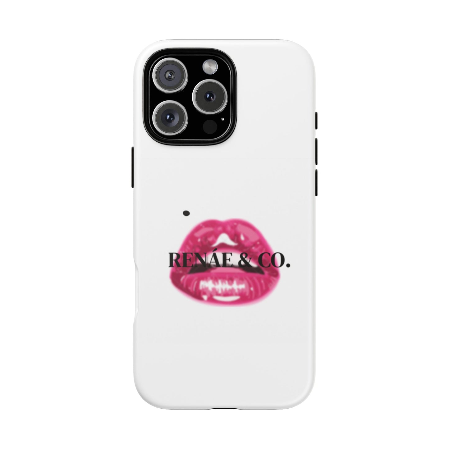Glossy Pink Lip Print Phone Case — Renae & Co. Designer Protective Case