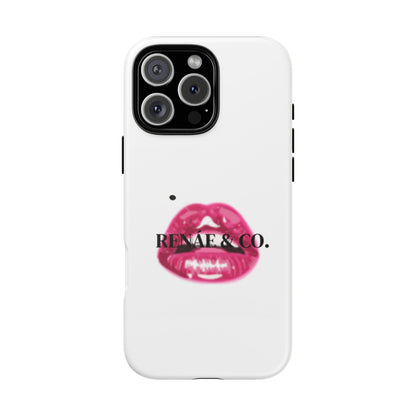 Glossy Pink Lip Print Phone Case — Renae & Co. Designer Protective Case