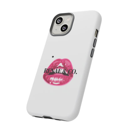 Glossy Pink Lip Print Phone Case — Renae & Co. Designer Protective Case
