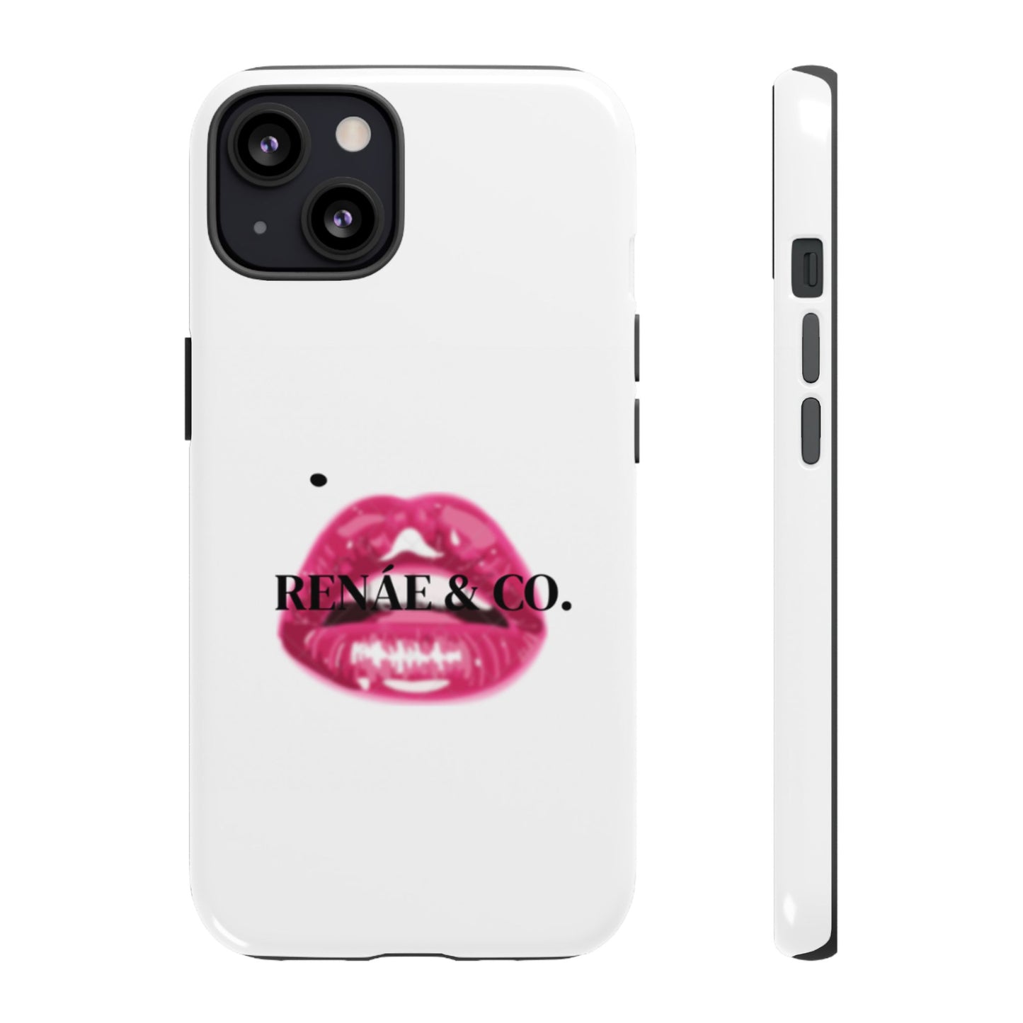 Glossy Pink Lip Print Phone Case — Renae & Co. Designer Protective Case