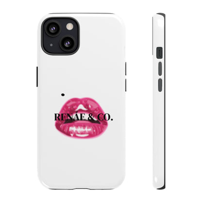 Glossy Pink Lip Print Phone Case — Renae & Co. Designer Protective Case