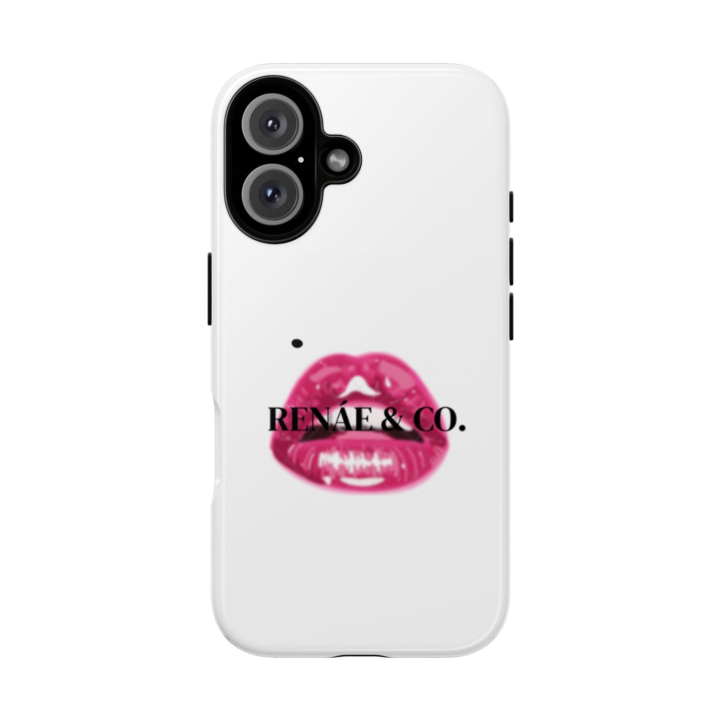 Glossy Pink Lip Print Phone Case — Renae & Co. Designer Protective Case