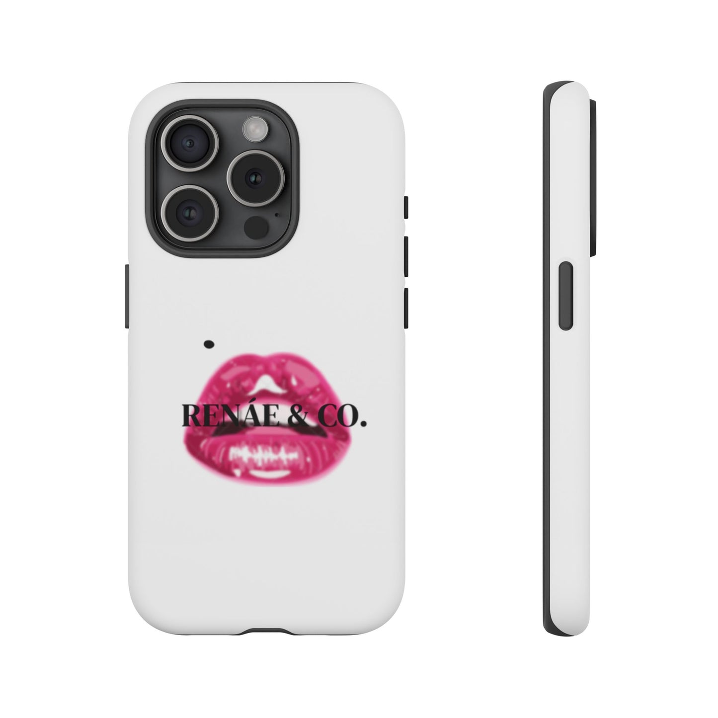 Glossy Pink Lip Print Phone Case — Renae & Co. Designer Protective Case