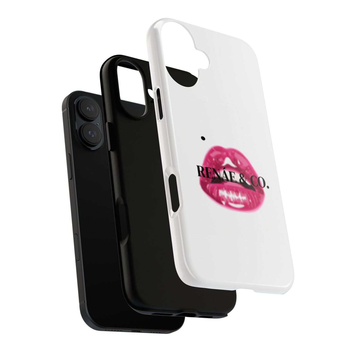 Glossy Pink Lip Print Phone Case — Renae & Co. Designer Protective Case