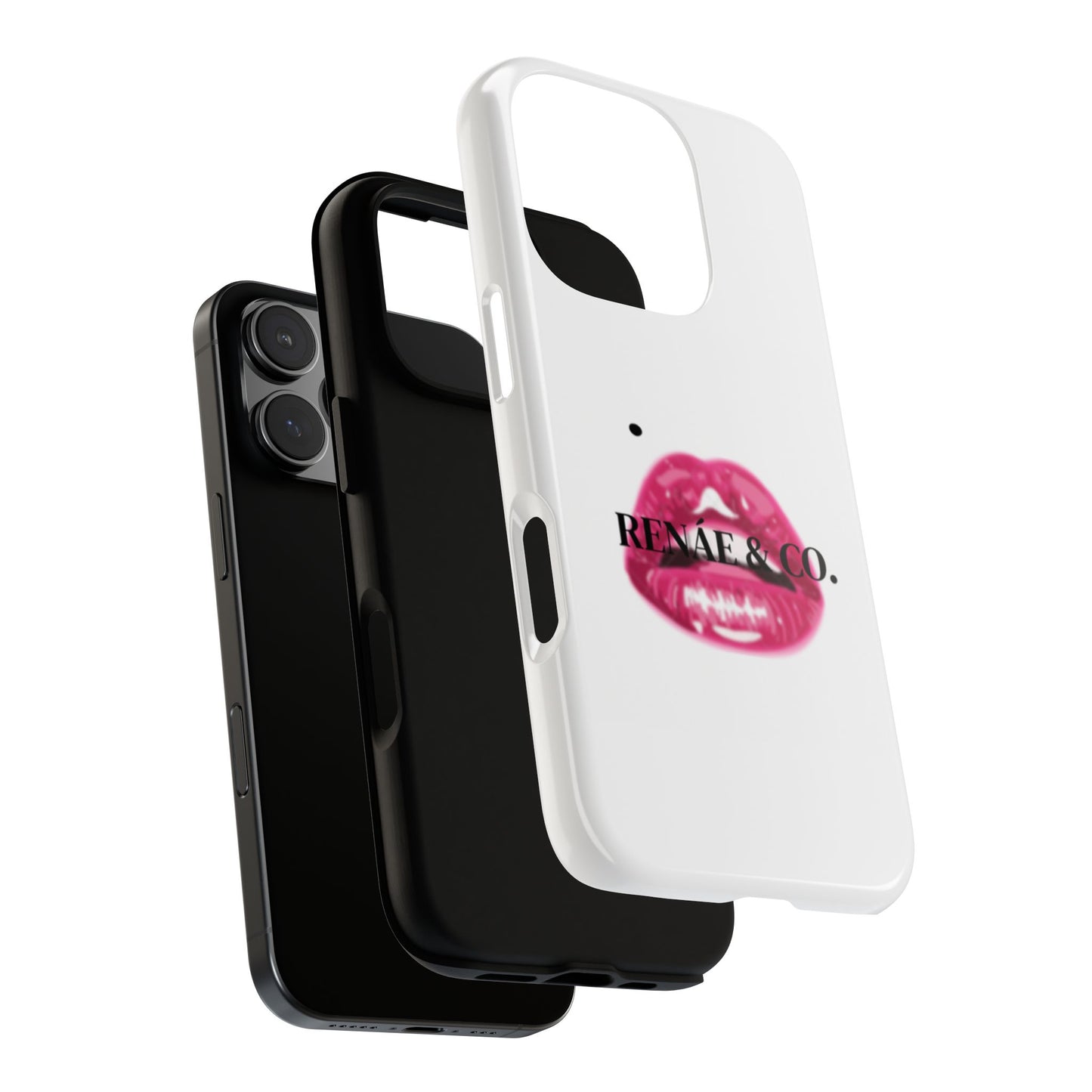 Glossy Pink Lip Print Phone Case — Renae & Co. Designer Protective Case