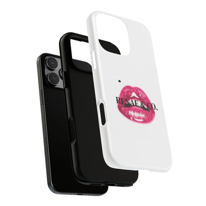 Glossy Pink Lip Print Phone Case — Renae & Co. Designer Protective Case