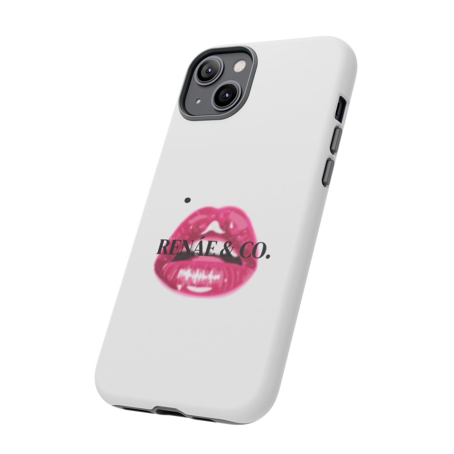 Glossy Pink Lip Print Phone Case — Renae & Co. Designer Protective Case