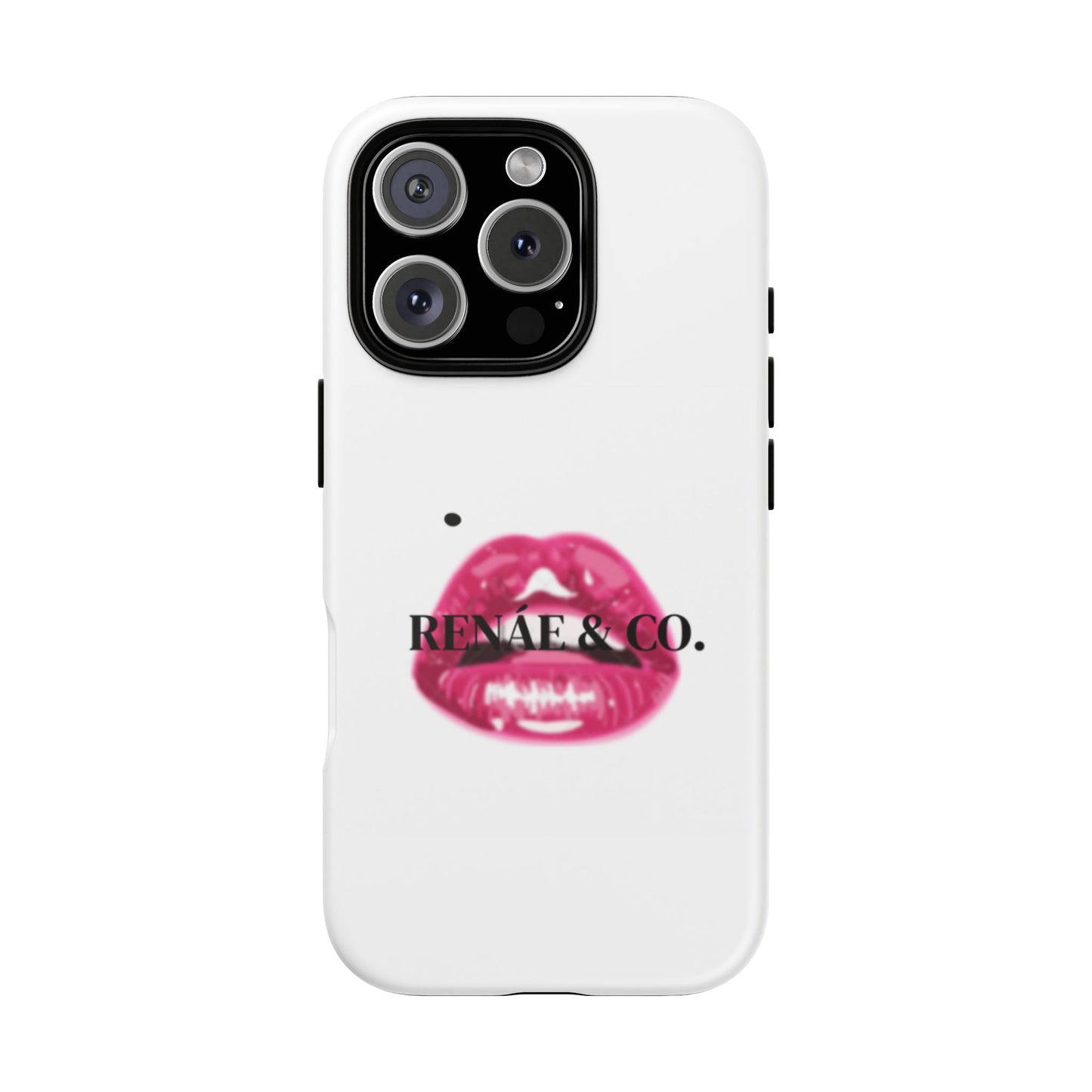 Glossy Pink Lip Print Phone Case — Renae & Co. Designer Protective Case