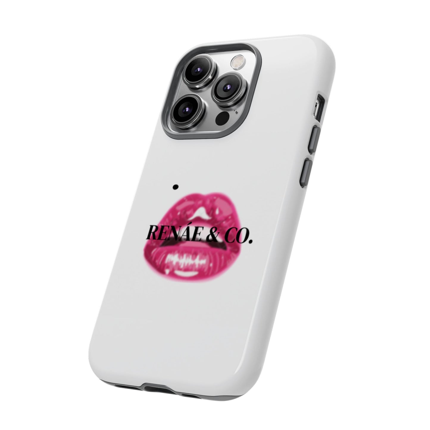 Glossy Pink Lip Print Phone Case — Renae & Co. Designer Protective Case
