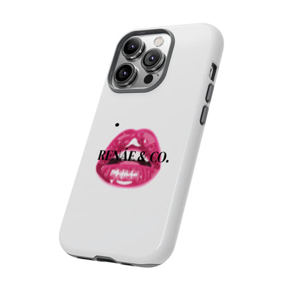Glossy Pink Lip Print Phone Case — Renae & Co. Designer Protective Case