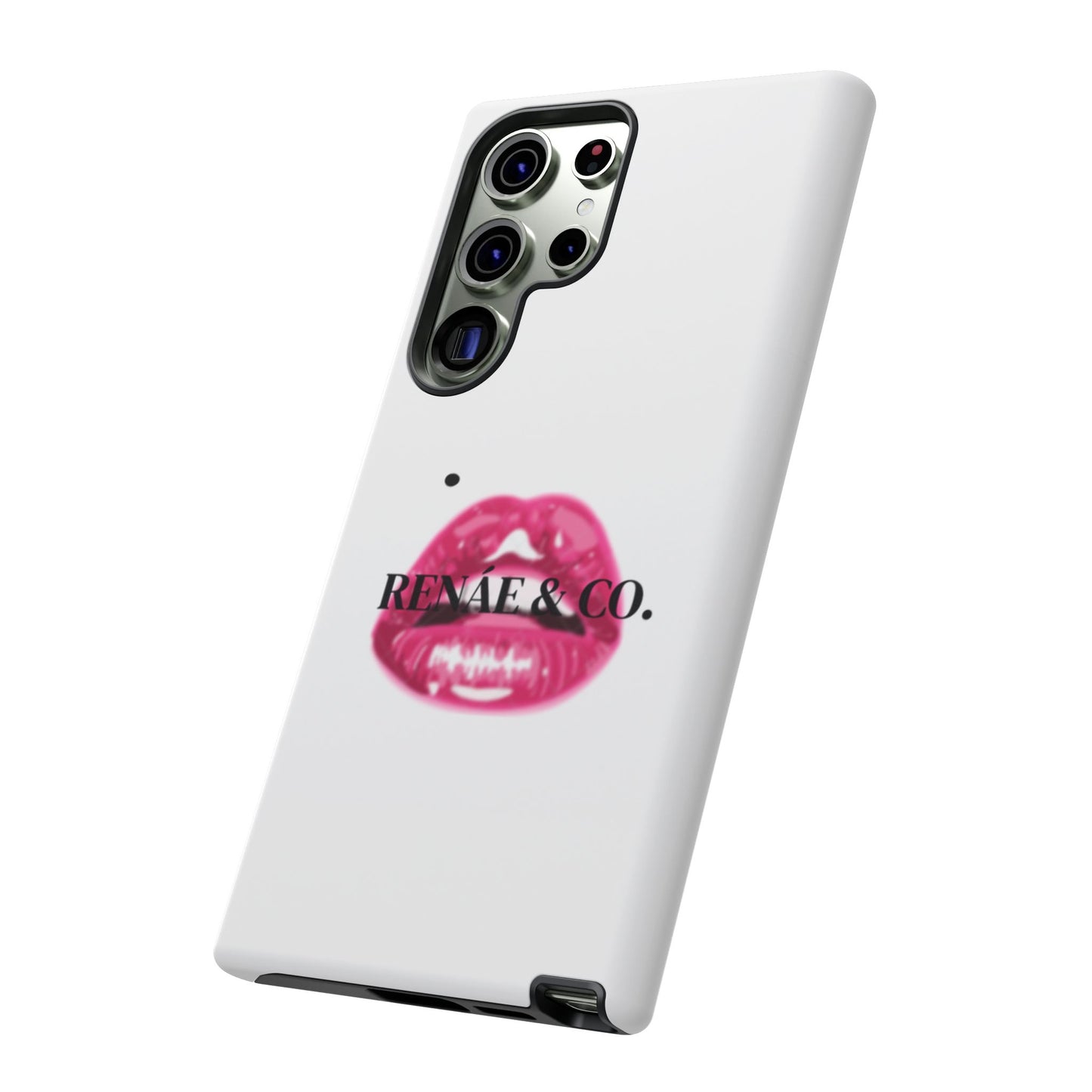 Glossy Pink Lip Print Phone Case — Renae & Co. Designer Protective Case