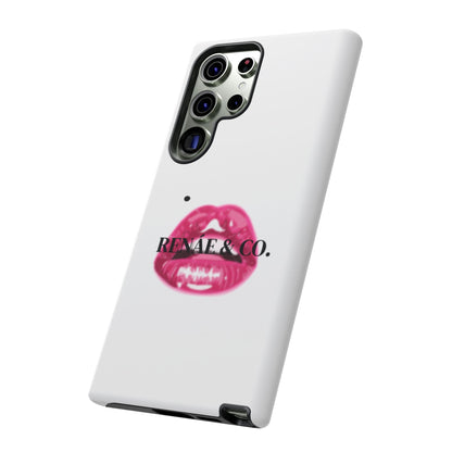 Glossy Pink Lip Print Phone Case — Renae & Co. Designer Protective Case