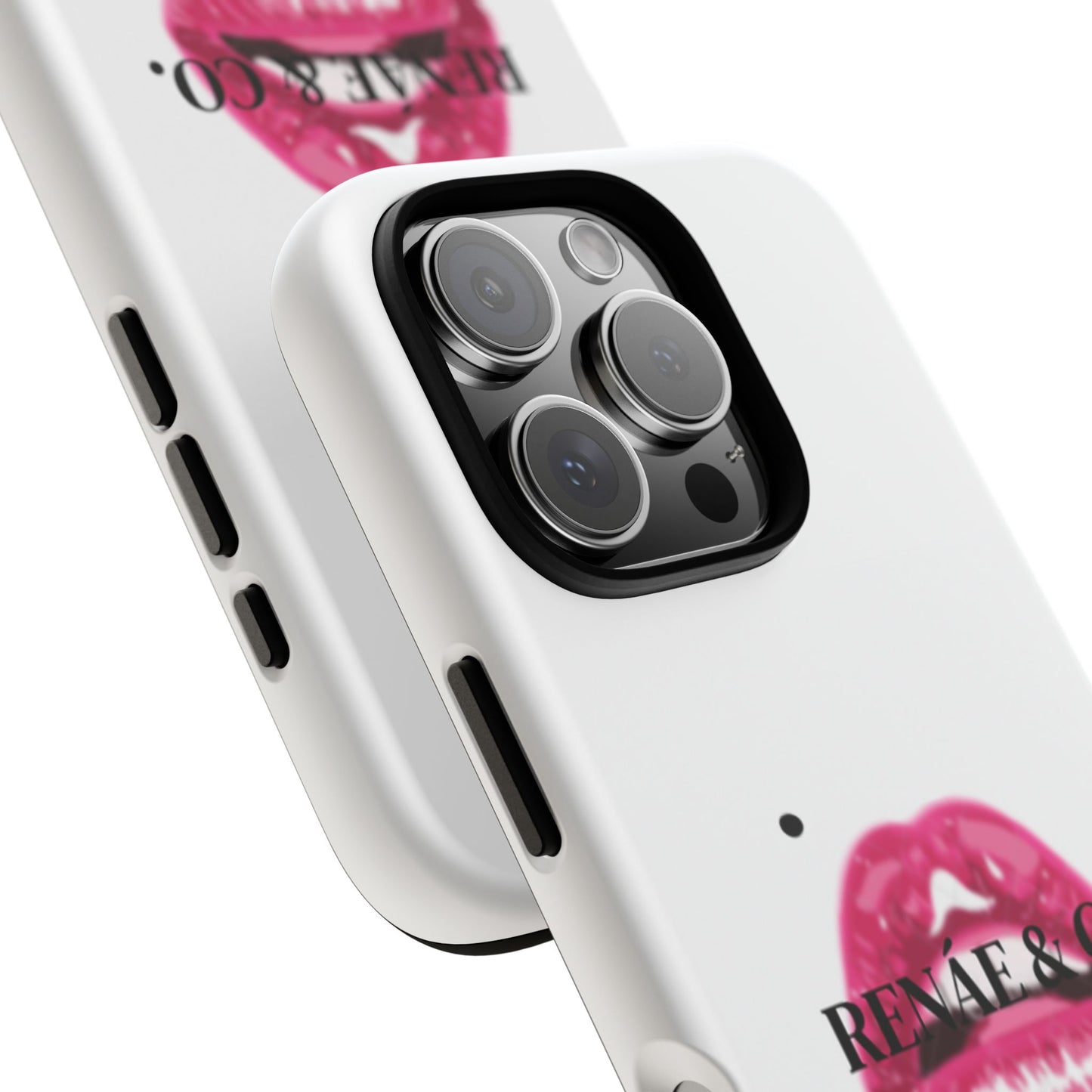 Glossy Pink Lip Print Phone Case — Renae & Co. Designer Protective Case