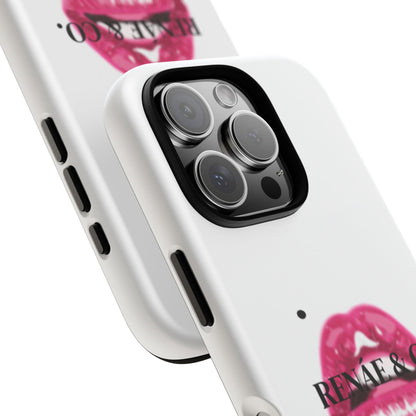 Glossy Pink Lip Print Phone Case — Renae & Co. Designer Protective Case