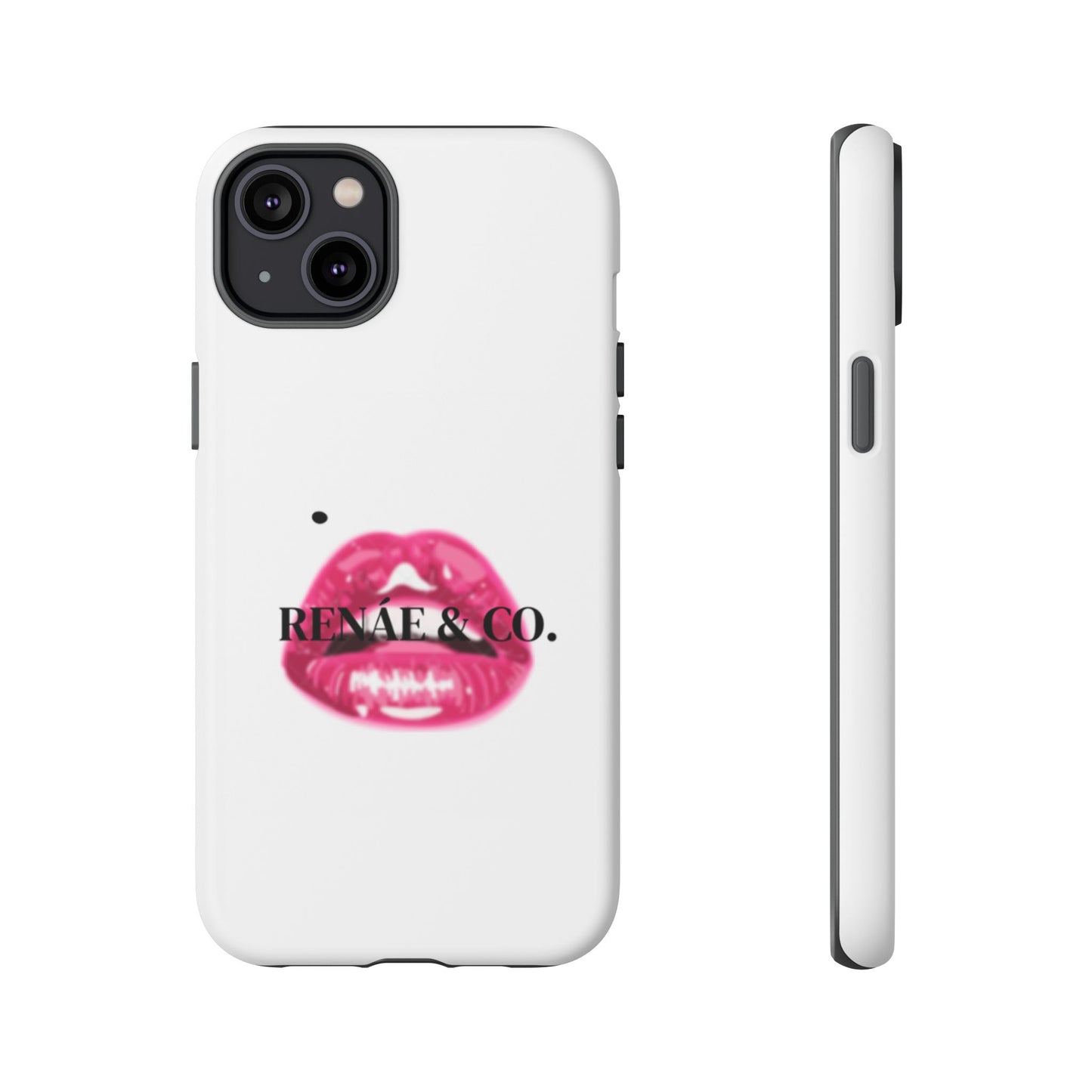 Glossy Pink Lip Print Phone Case — Renae & Co. Designer Protective Case