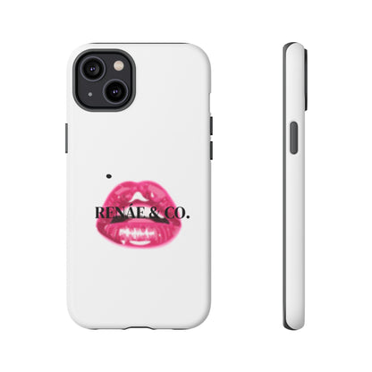 Glossy Pink Lip Print Phone Case — Renae & Co. Designer Protective Case