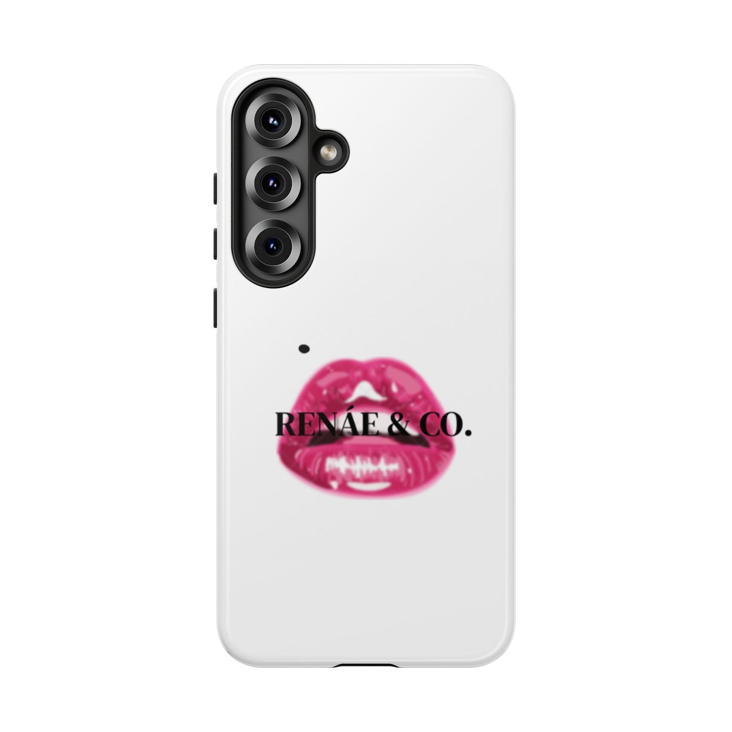 Glossy Pink Lip Print Phone Case — Renae & Co. Designer Protective Case