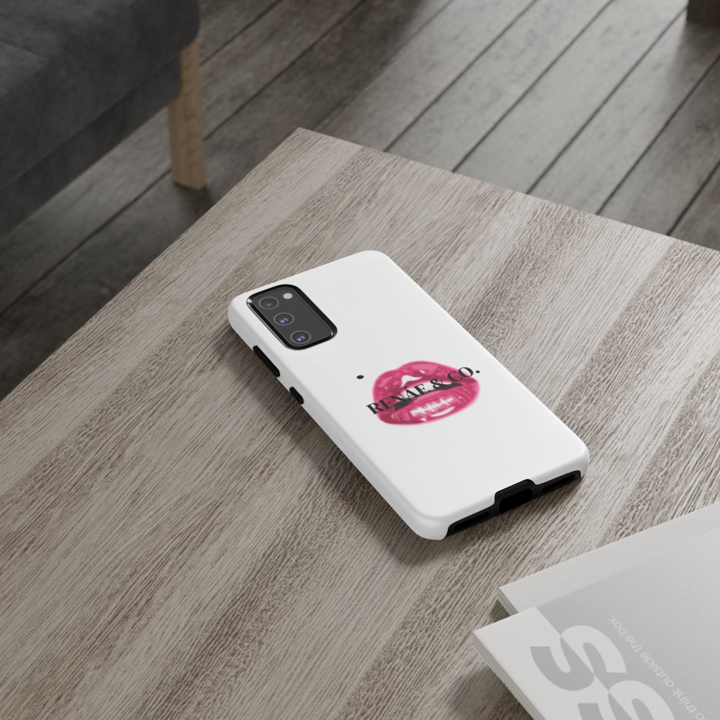 Glossy Pink Lip Print Phone Case — Renae & Co. Designer Protective Case