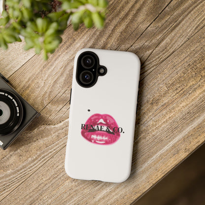Glossy Pink Lip Print Phone Case — Renae & Co. Designer Protective Case