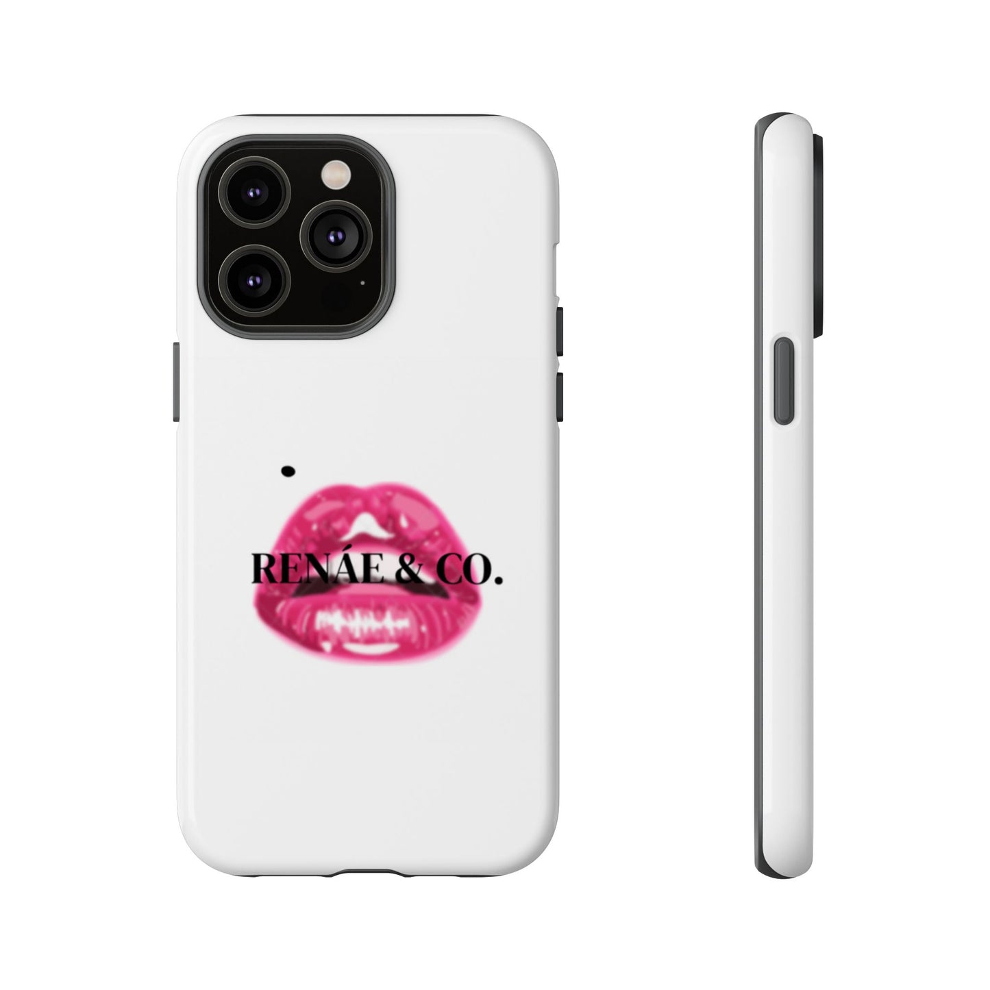 Glossy Pink Lip Print Phone Case — Renae & Co. Designer Protective Case