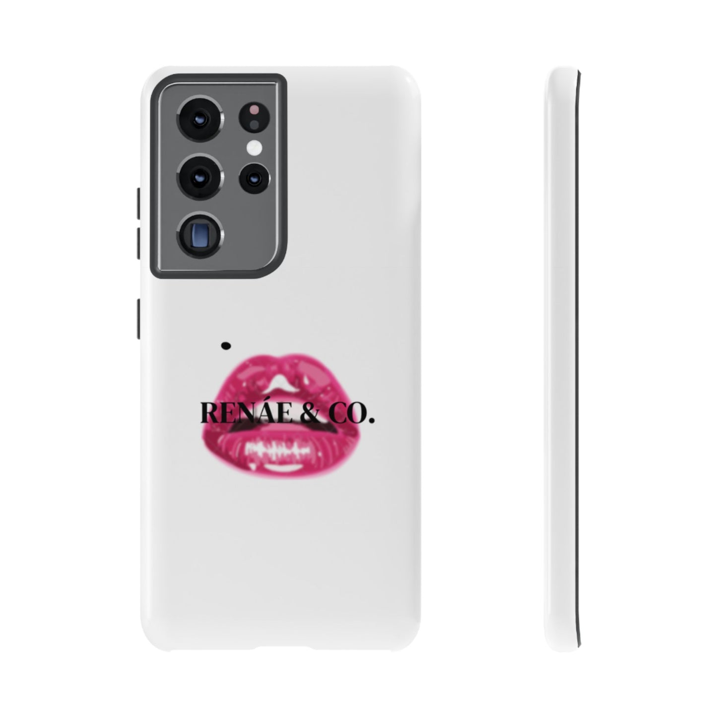 Glossy Pink Lip Print Phone Case — Renae & Co. Designer Protective Case