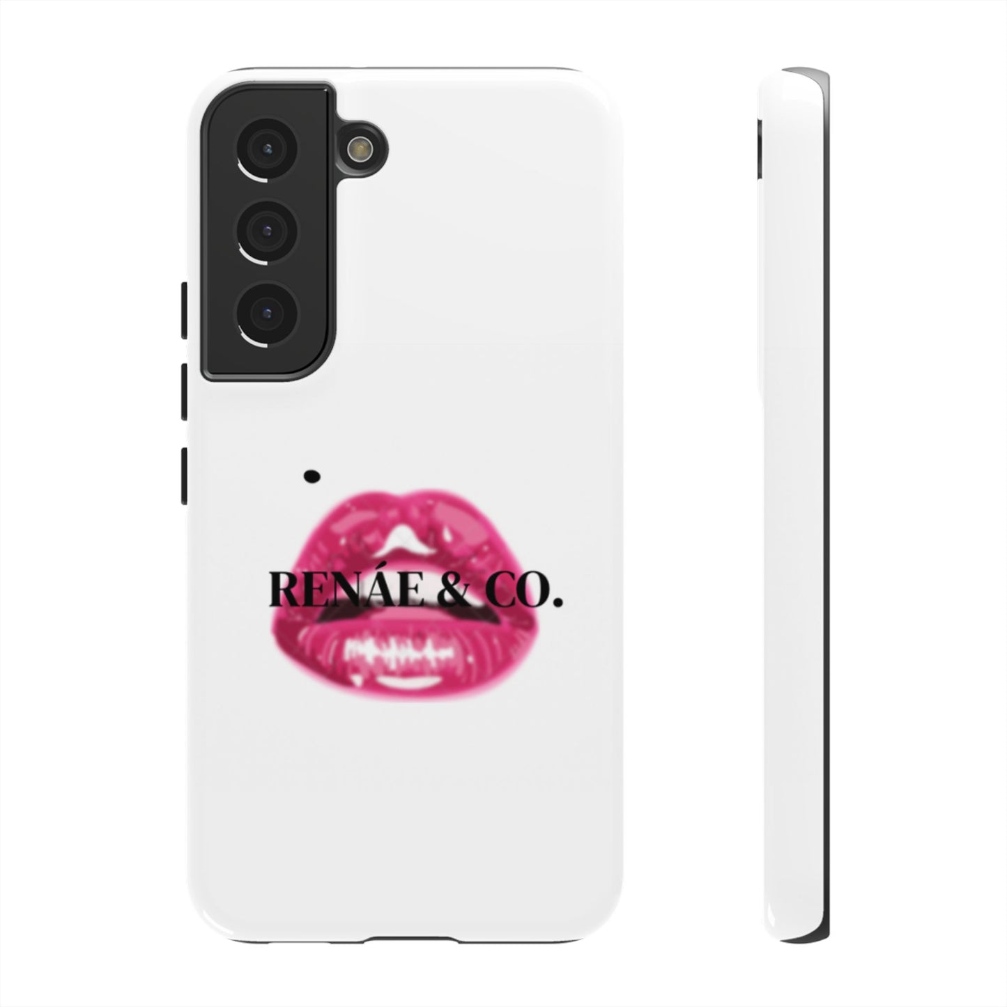 Glossy Pink Lip Print Phone Case — Renae & Co. Designer Protective Case