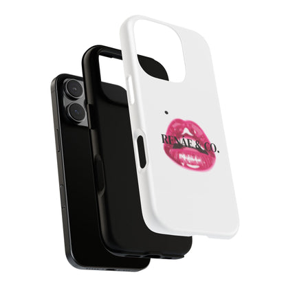 Glossy Pink Lip Print Phone Case — Renae & Co. Designer Protective Case