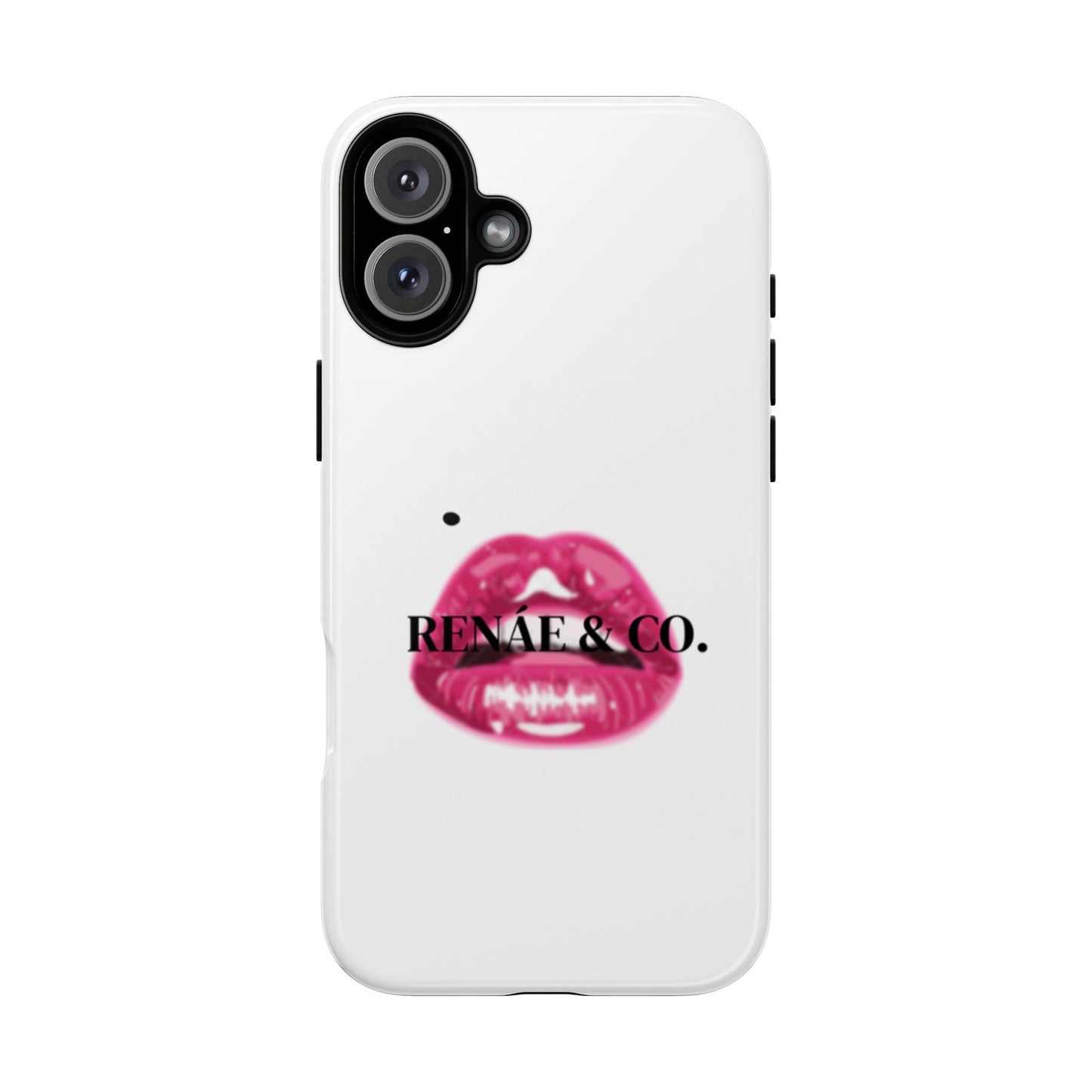 Glossy Pink Lip Print Phone Case — Renae & Co. Designer Protective Case