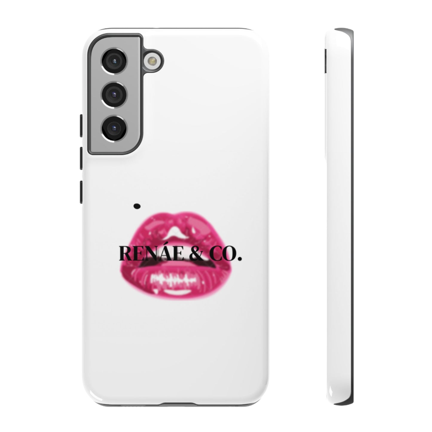 Glossy Pink Lip Print Phone Case — Renae & Co. Designer Protective Case