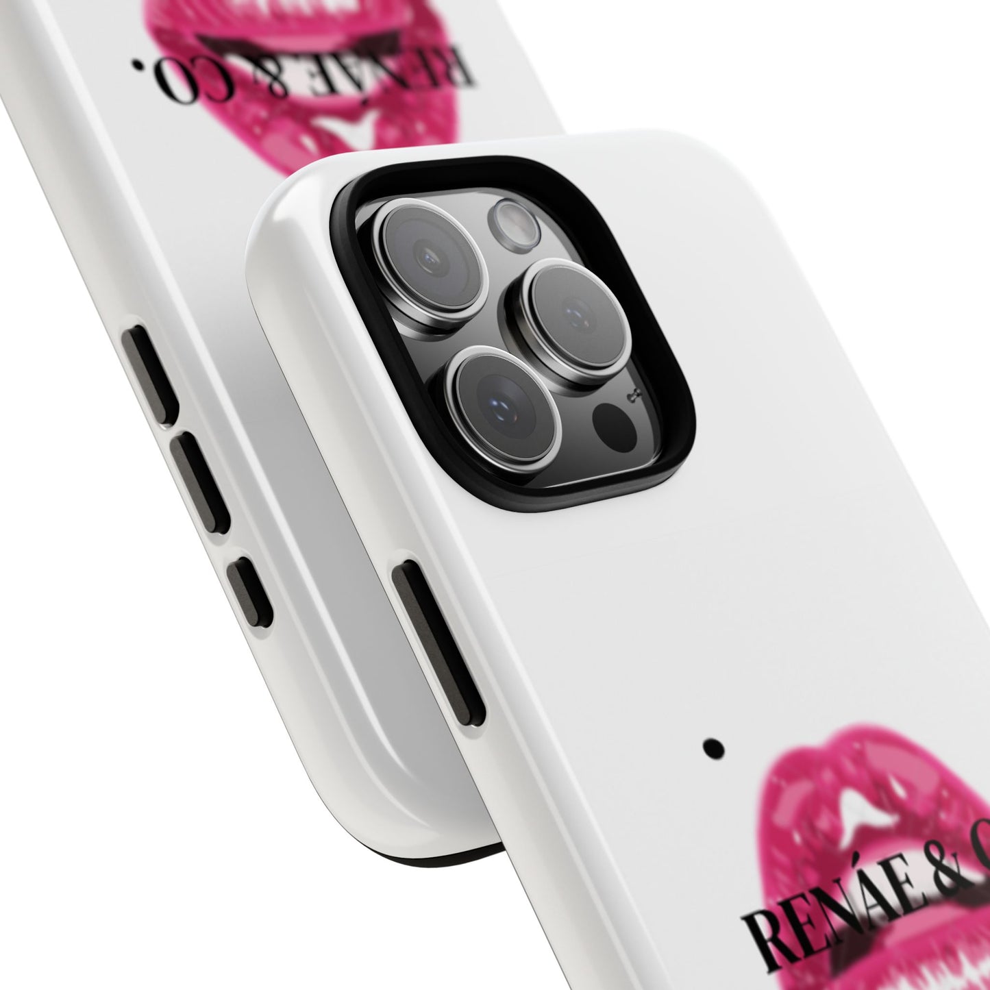 Glossy Pink Lip Print Phone Case — Renae & Co. Designer Protective Case