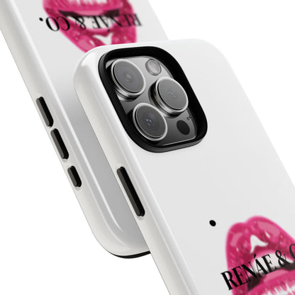 Glossy Pink Lip Print Phone Case — Renae & Co. Designer Protective Case