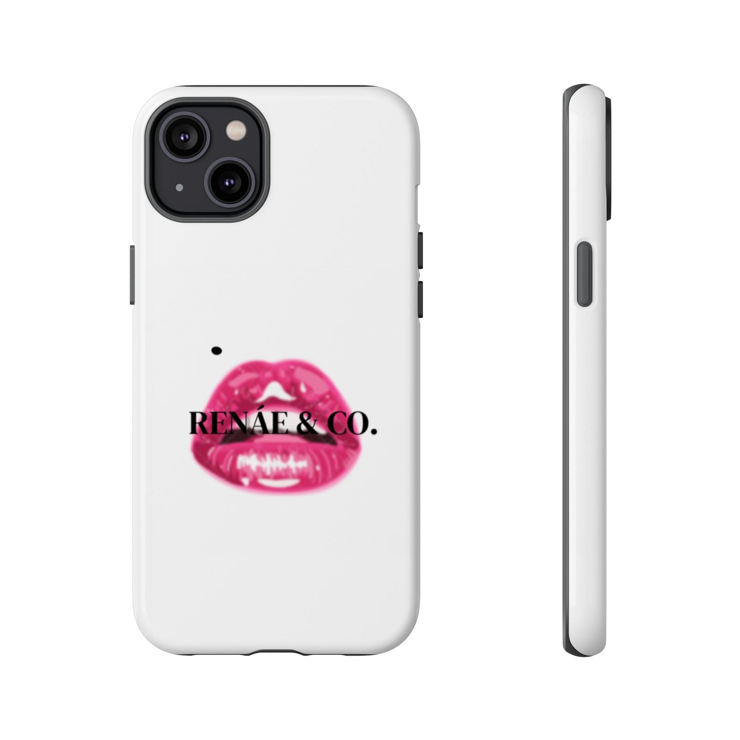 Glossy Pink Lip Print Phone Case — Renae & Co. Designer Protective Case