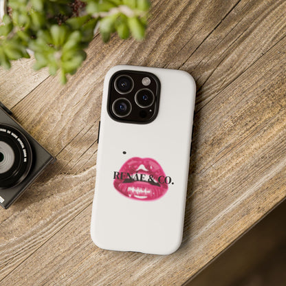 Glossy Pink Lip Print Phone Case — Renae & Co. Designer Protective Case