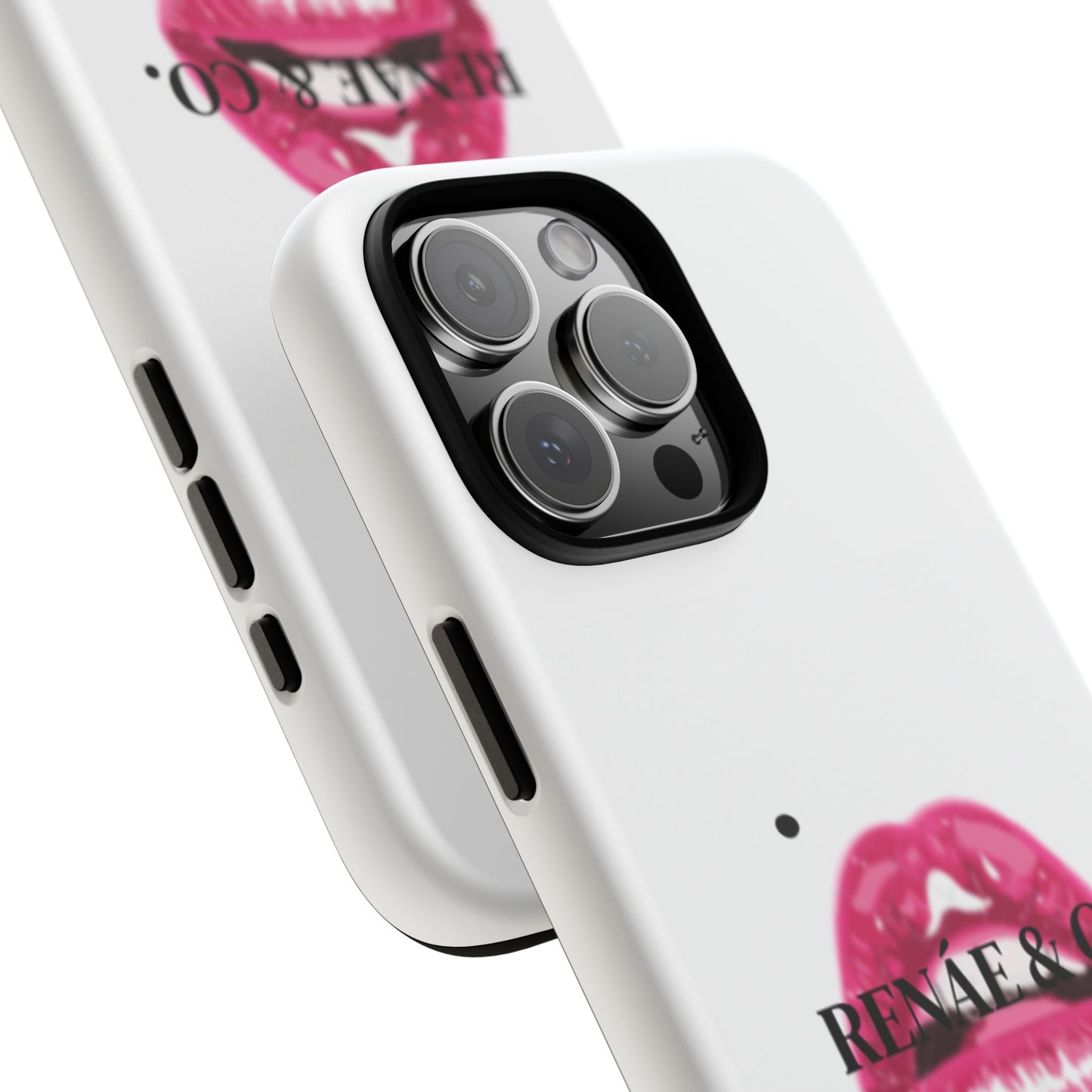 Glossy Pink Lip Print Phone Case — Renae & Co. Designer Protective Case