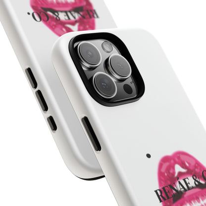 Glossy Pink Lip Print Phone Case — Renae & Co. Designer Protective Case