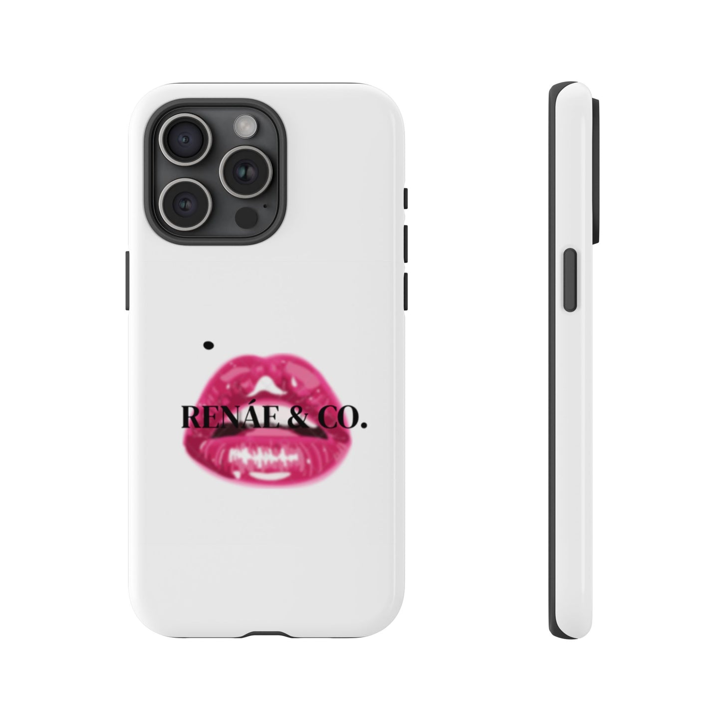 Glossy Pink Lip Print Phone Case — Renae & Co. Designer Protective Case