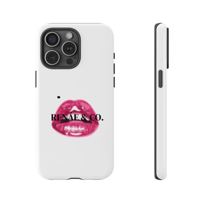 Glossy Pink Lip Print Phone Case — Renae & Co. Designer Protective Case