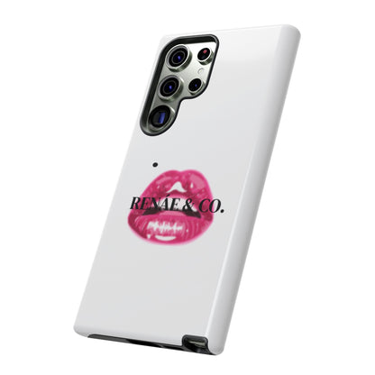 Glossy Pink Lip Print Phone Case — Renae & Co. Designer Protective Case