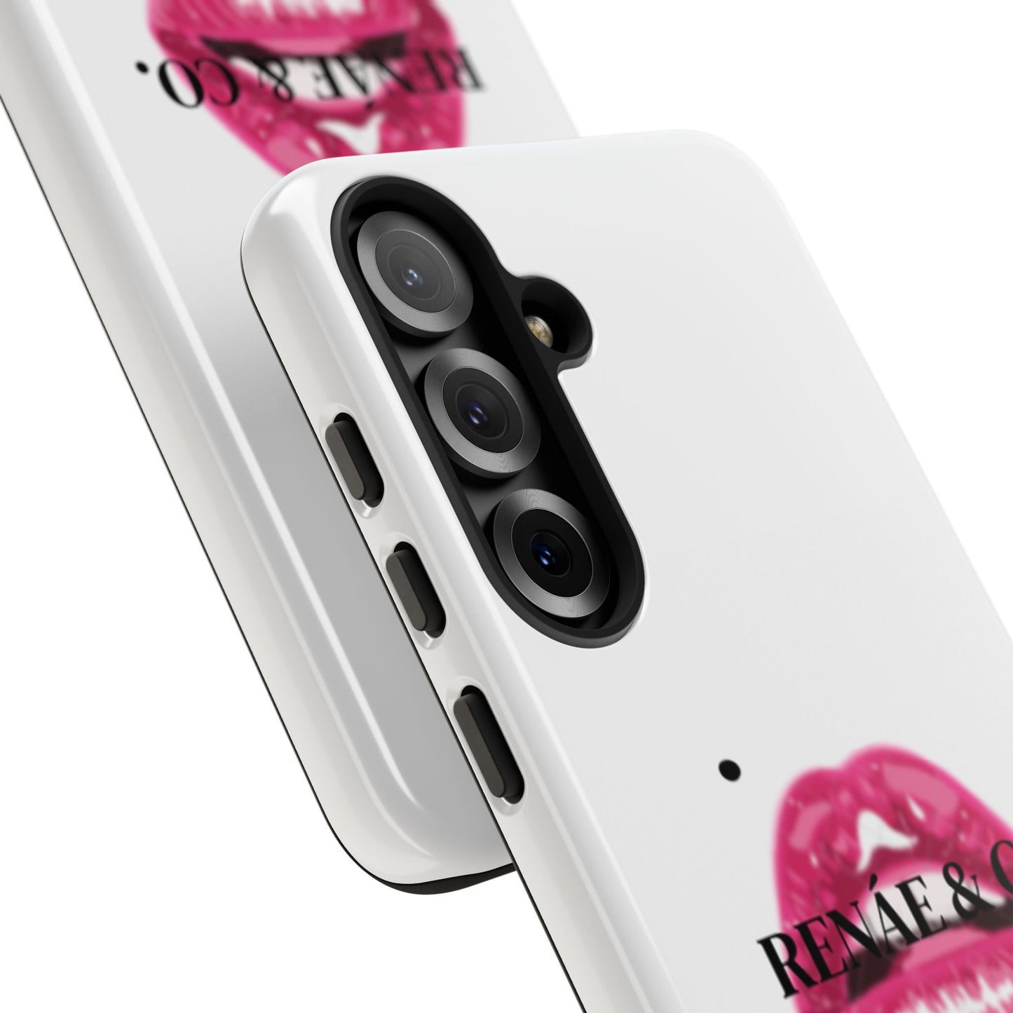 Glossy Pink Lip Print Phone Case — Renae & Co. Designer Protective Case