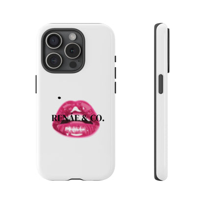 Glossy Pink Lip Print Phone Case — Renae & Co. Designer Protective Case