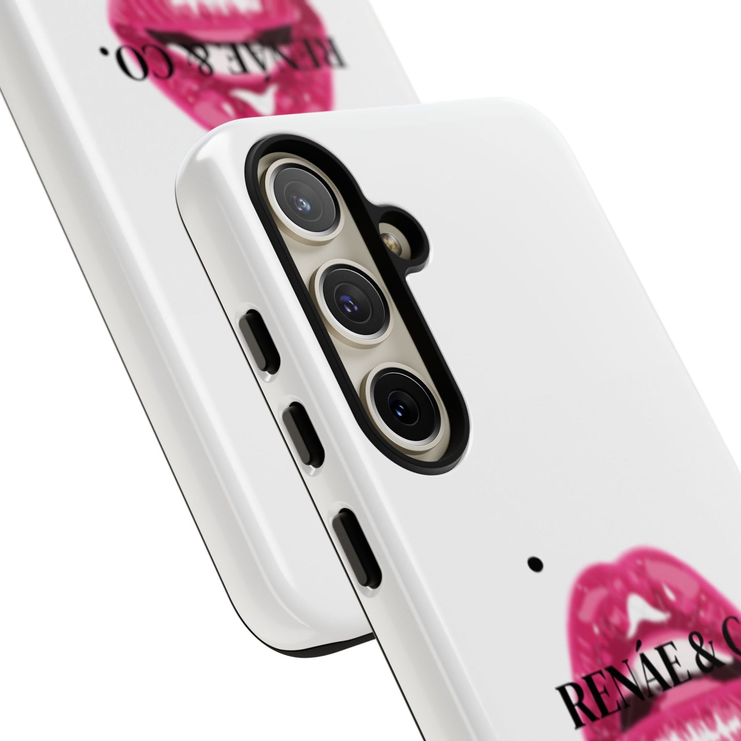 Glossy Pink Lip Print Phone Case — Renae & Co. Designer Protective Case