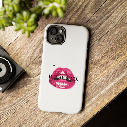 Glossy Pink Lip Print Phone Case — Renae & Co. Designer Protective Case