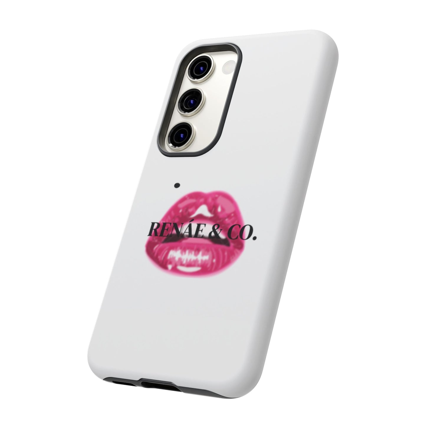 Glossy Pink Lip Print Phone Case — Renae & Co. Designer Protective Case