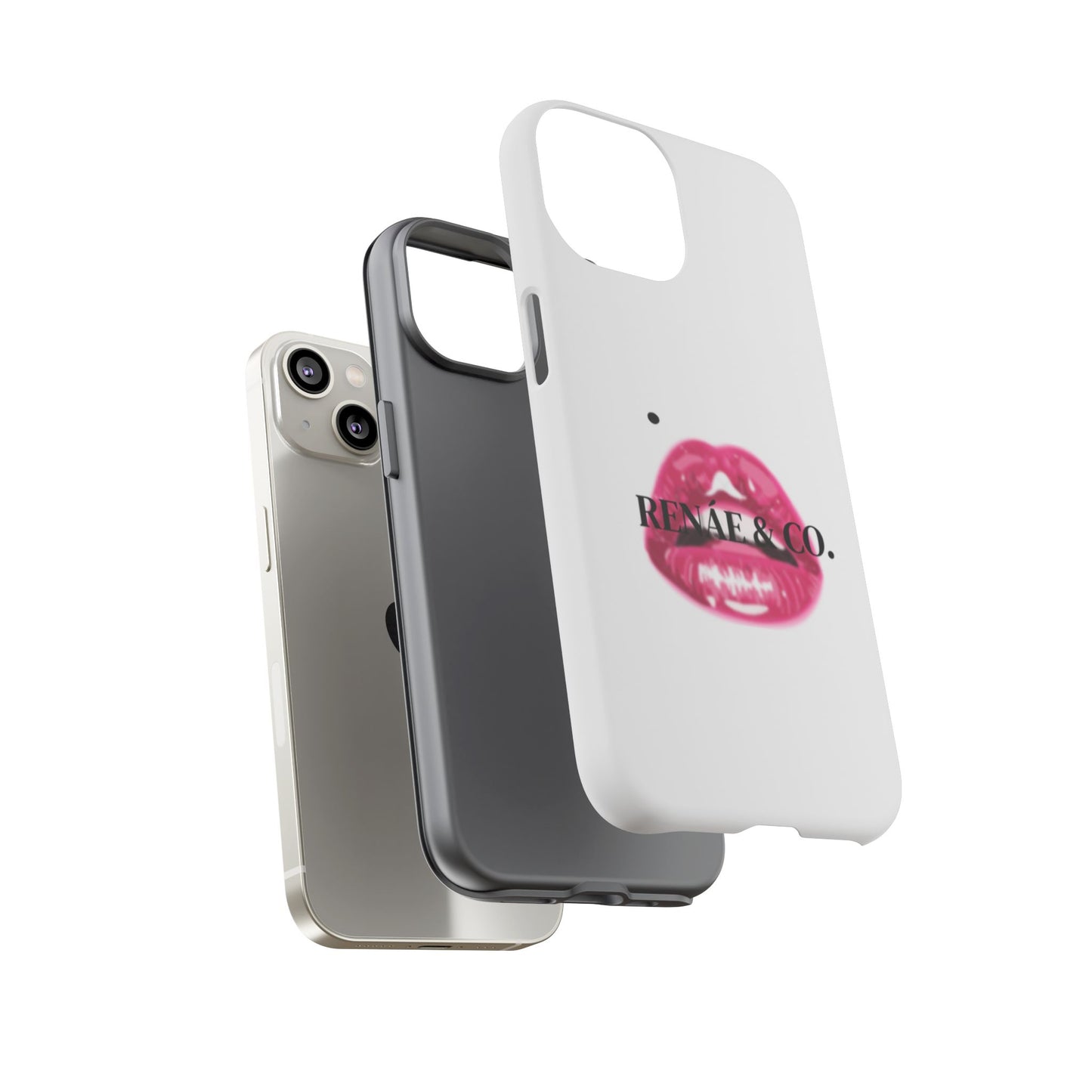 Glossy Pink Lip Print Phone Case — Renae & Co. Designer Protective Case