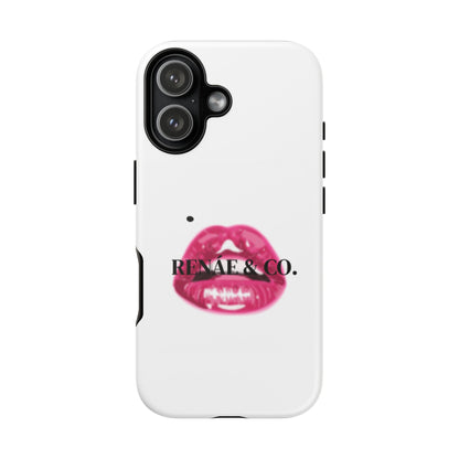 Glossy Pink Lip Print Phone Case — Renae & Co. Designer Protective Case