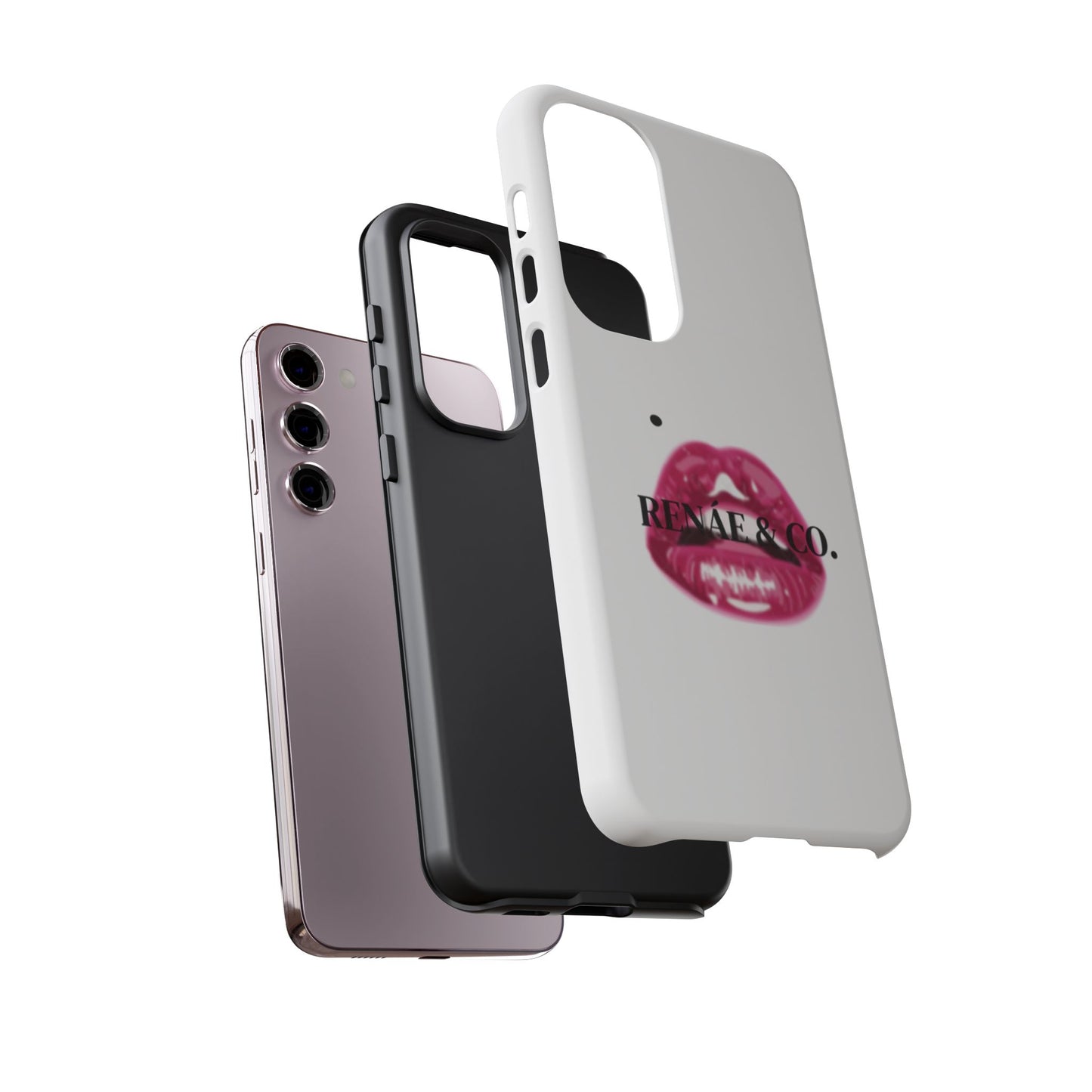 Glossy Pink Lip Print Phone Case — Renae & Co. Designer Protective Case