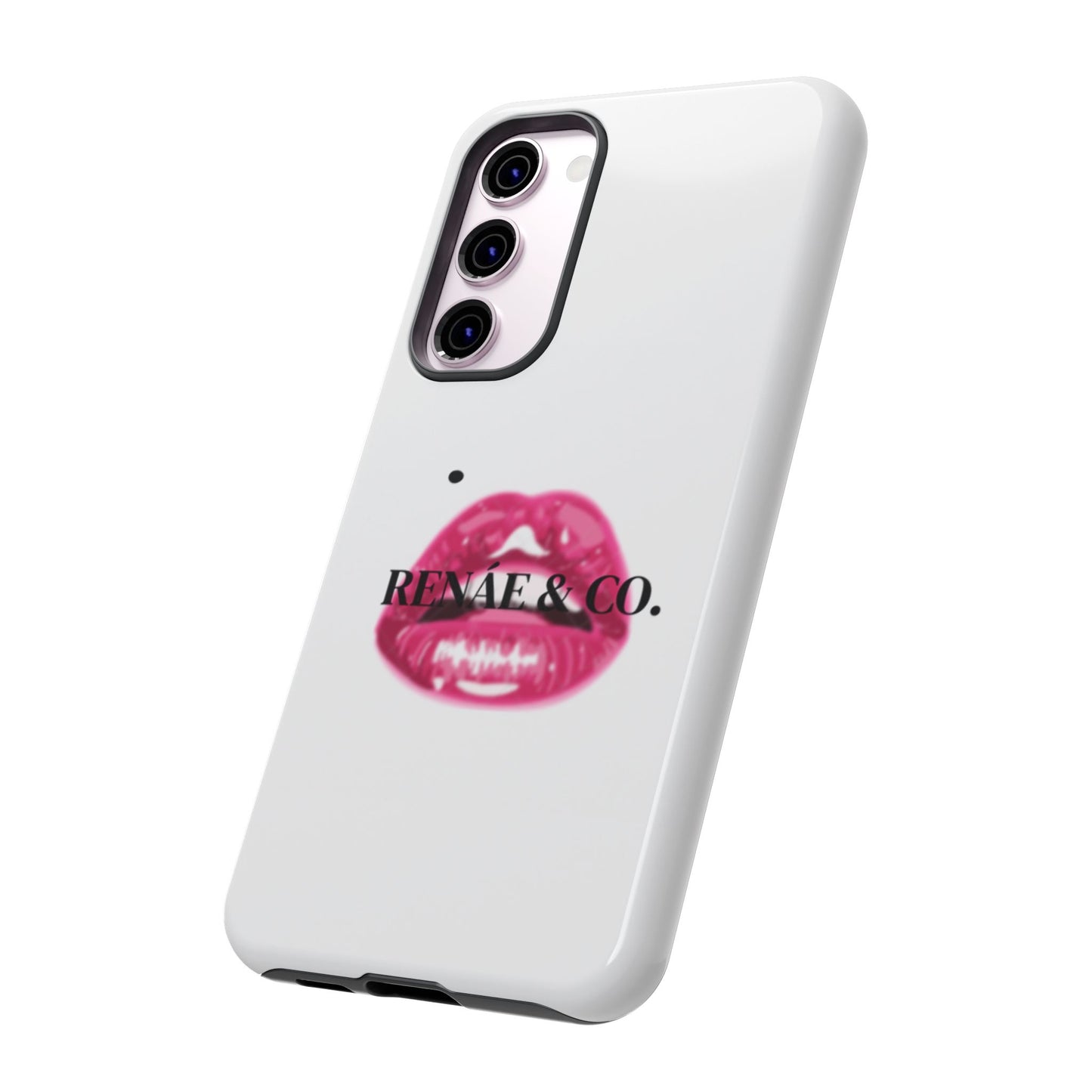 Glossy Pink Lip Print Phone Case — Renae & Co. Designer Protective Case