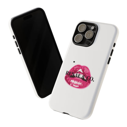 Glossy Pink Lip Print Phone Case — Renae & Co. Designer Protective Case