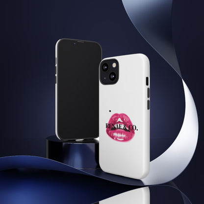 Glossy Pink Lip Print Phone Case — Renae & Co. Designer Protective Case